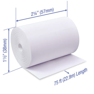 Thermal Paper 2 1/4 x 75 ft 50 rolls BPA Free