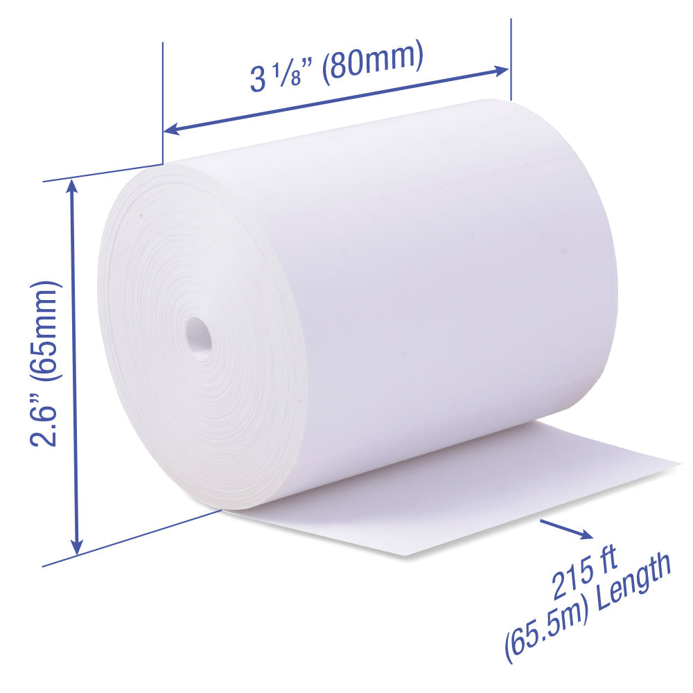 Thermal Paper 3 1/8 x 225 ft x 50 rolls CORELESS BPA Free BPS Free